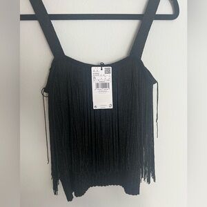 Mango Sparkly Fringe Top (Medium)